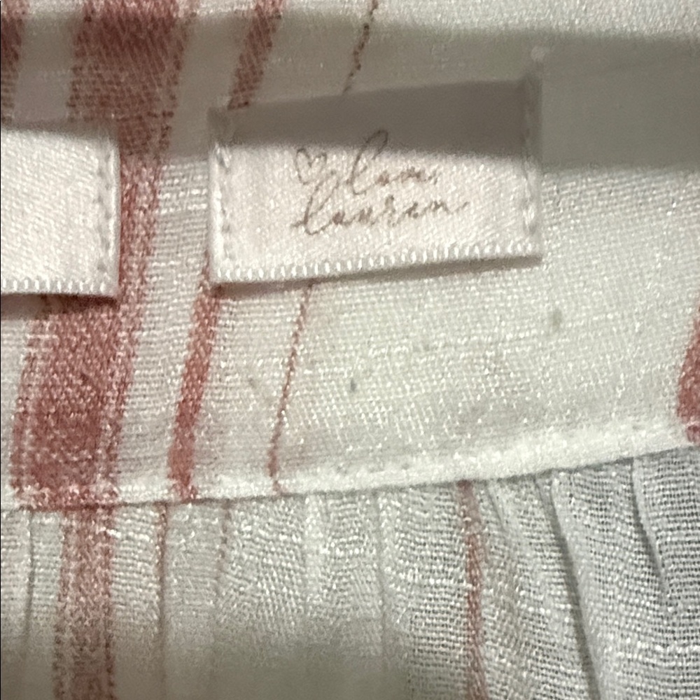 LC Lauren Conrad Striped Square-Neck Blouse | XL | Pink & Cream Boho Top - Picture 3 of 11